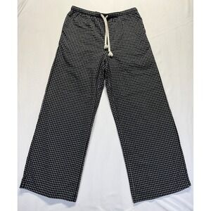 Butter Melon Lounge Pajama Pants Women Medium Black Grid High Rise Sleepwear